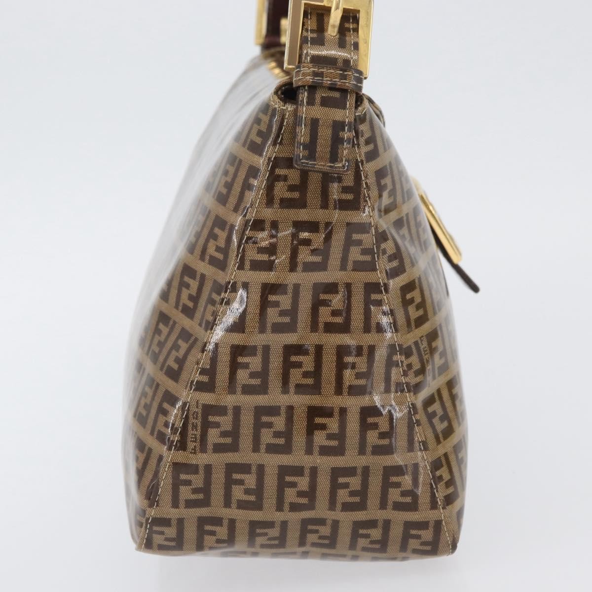 Fendi Mamma Baguette Zucchino Canvas Beige Canvas Shoulder Bag Bag (Pre-Owned)