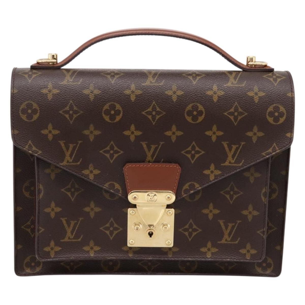 Louis Vuitton Monceau Monogram Canvas Brown Canvas Handbag (Pre-Owned)