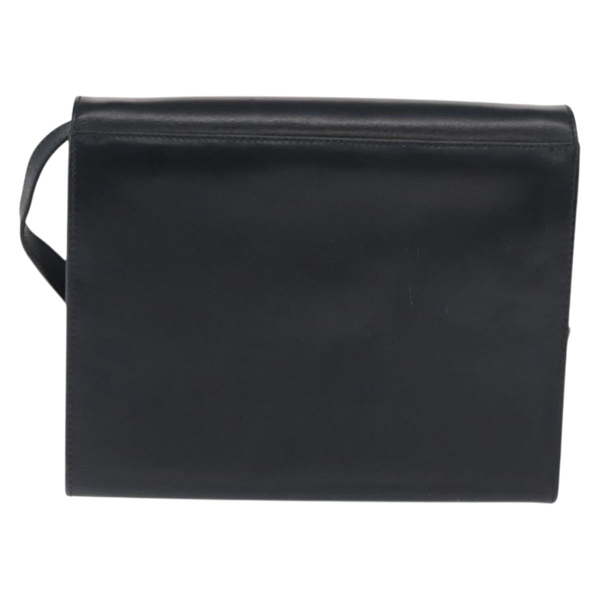 Salvatore Ferragamo Vala Leather Navy Leather Shoulder Bag Bag (Pre-Owned)