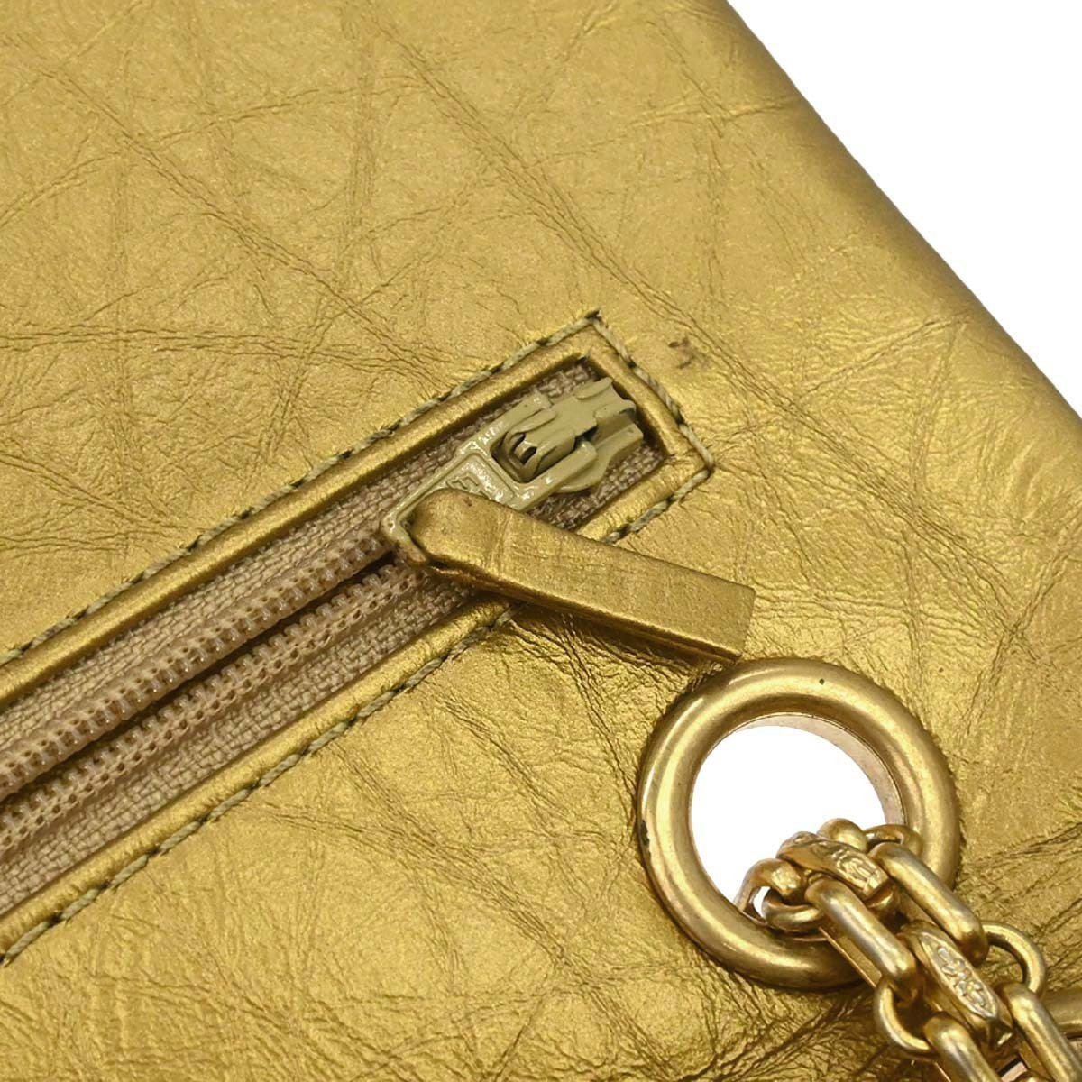 Chanel 2.55 Leather Gold Calfskin Shoulder Bag Bag (Pre-Owned)