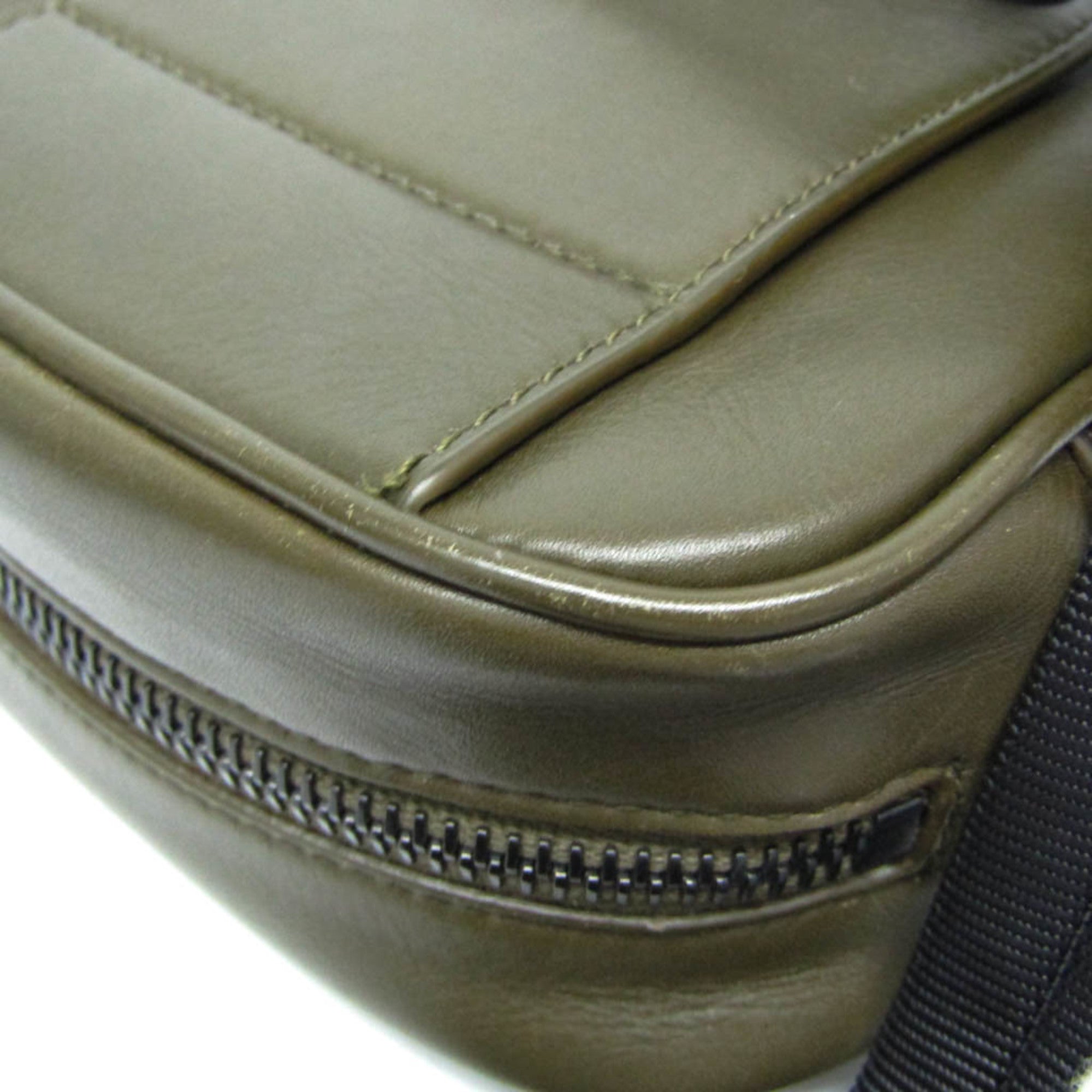 Bottega Veneta Crossbody Perforated Leggero Leather Khaki Leather Shoulder Bag Bag (Pre-Owned)