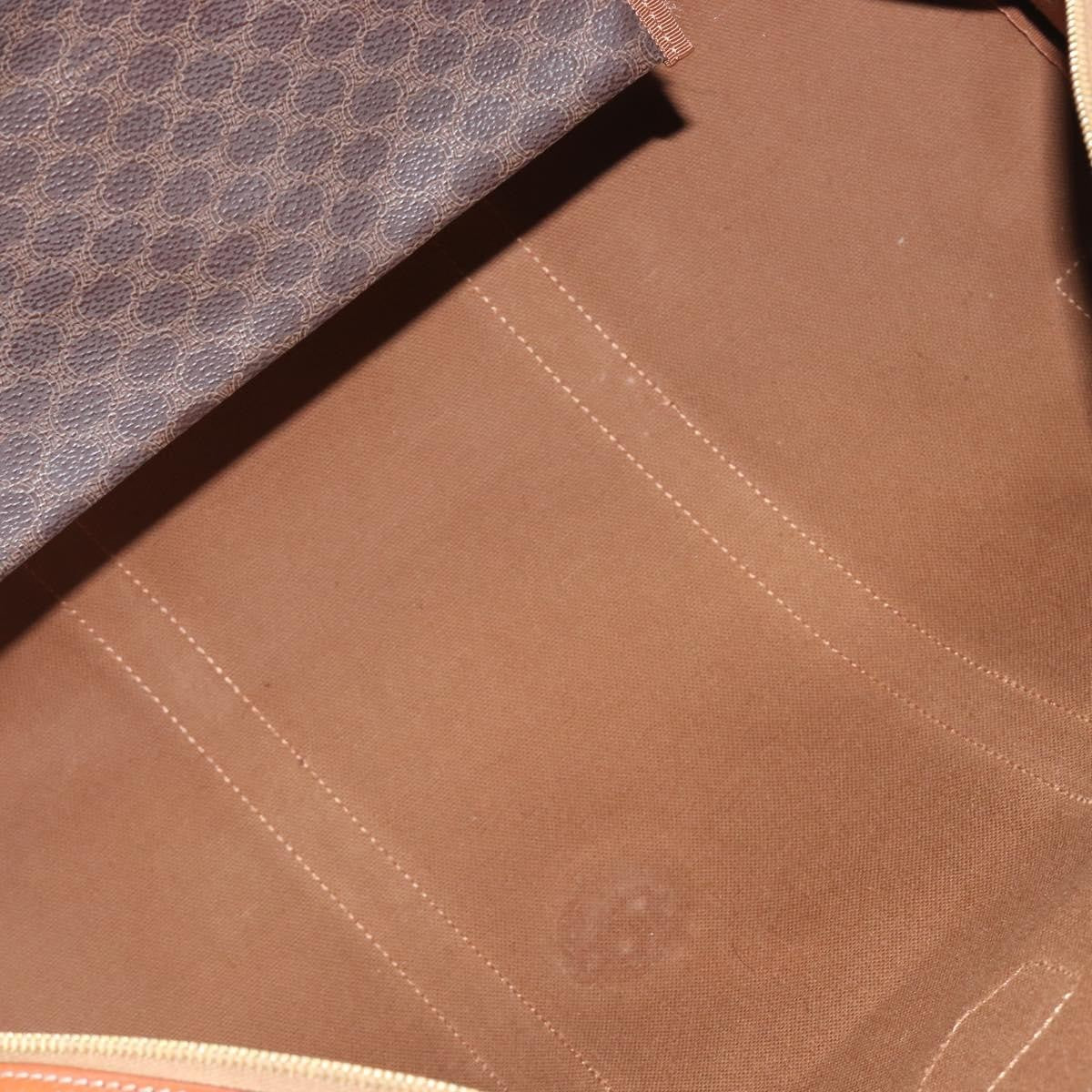 Celine Vintage Duffle Macadam Coated Canvas Brown Canvas Handbag (Pre-Owned)