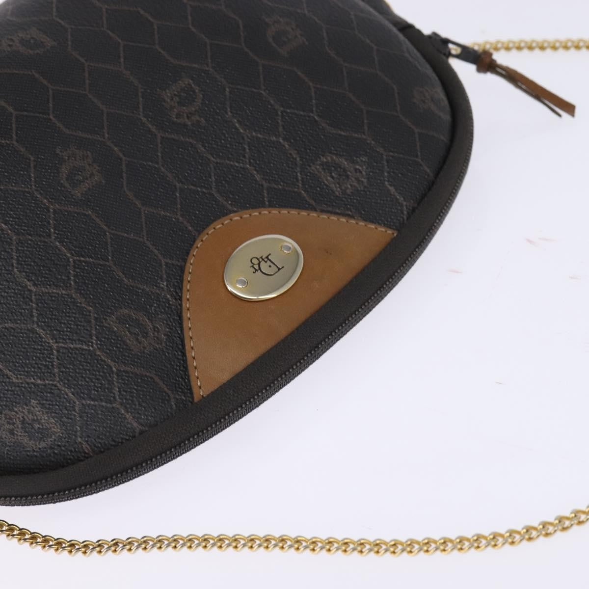 Christian Dior Vintage Honeycomb Zip Coated Canvas Black Canvas Shoulder Bag Bag (Pre-Owned)