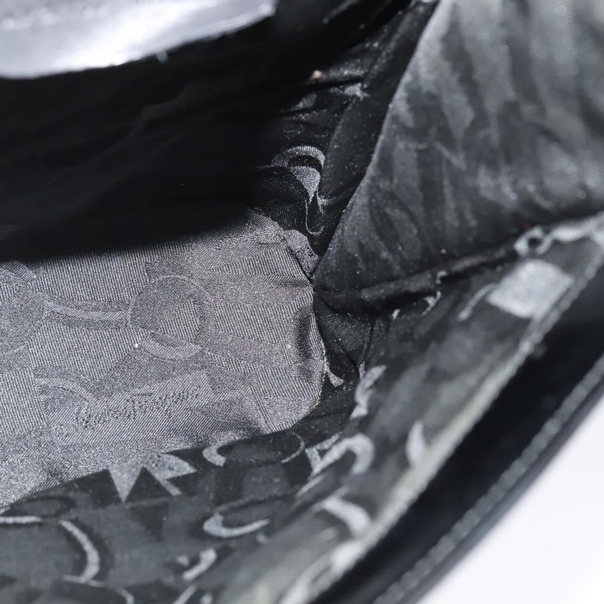Salvatore Ferragamo Gancini Patent Leather Black Patent_Leather Shoulder Bag Bag (Pre-Owned)