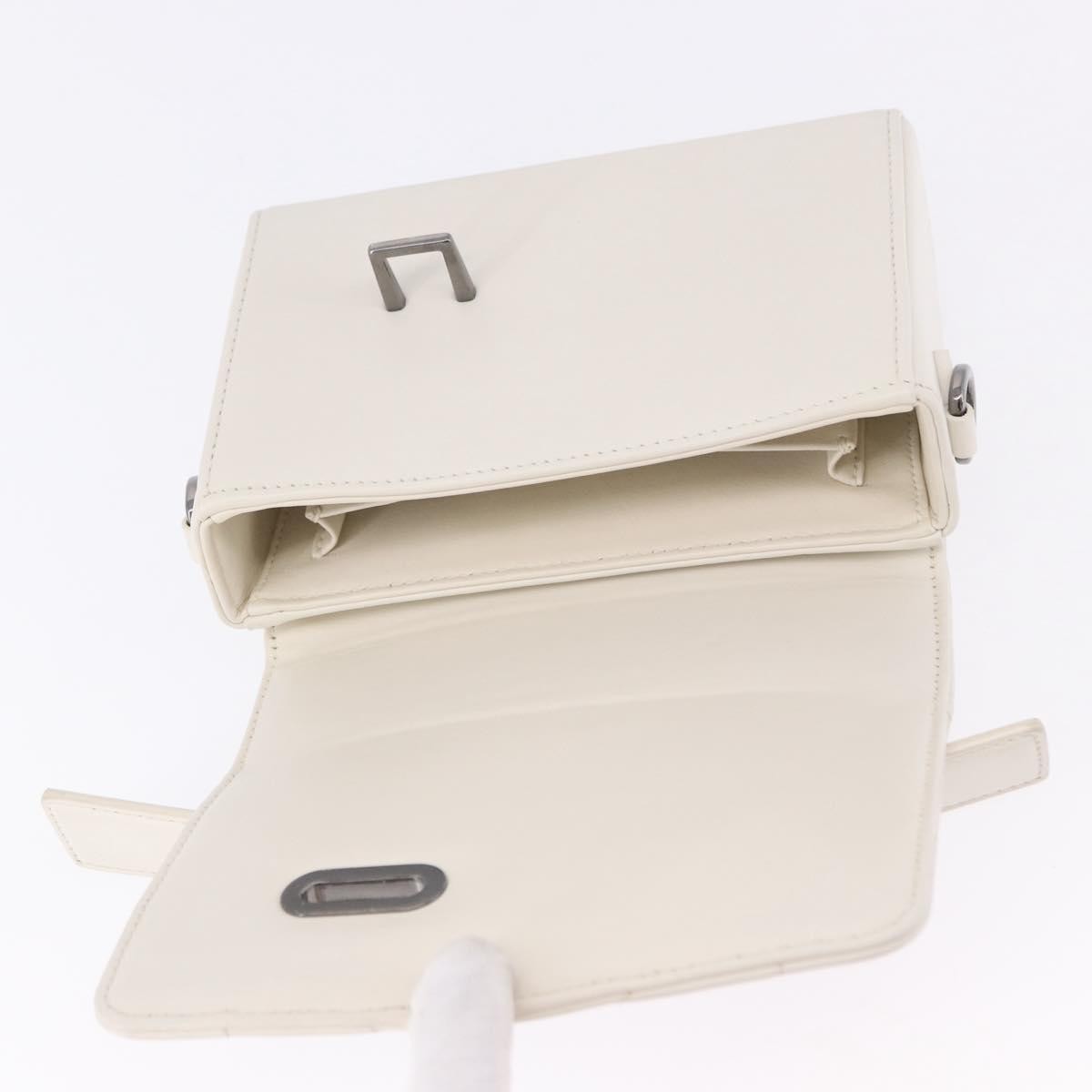 Christian Dior Caro Leather White Leather Handbag (Pre-Owned)
