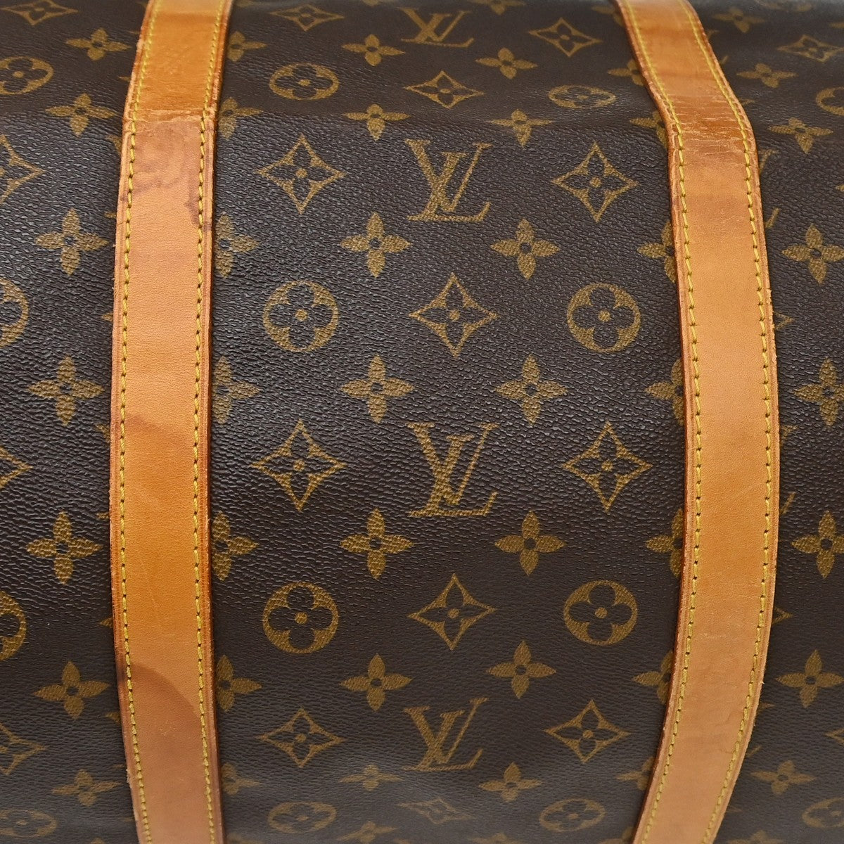 Louis Vuitton Keepall Bandouliere Monogram Canvas Brown Canvas Travel Bag Bag (Pre-Owned)