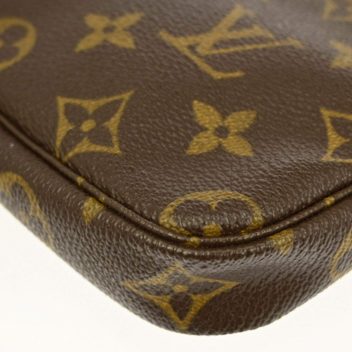Louis Vuitton Mini Pochette Accessoires Canvas Brown Canvas Clutche & Pouche Bag (Pre-Owned)