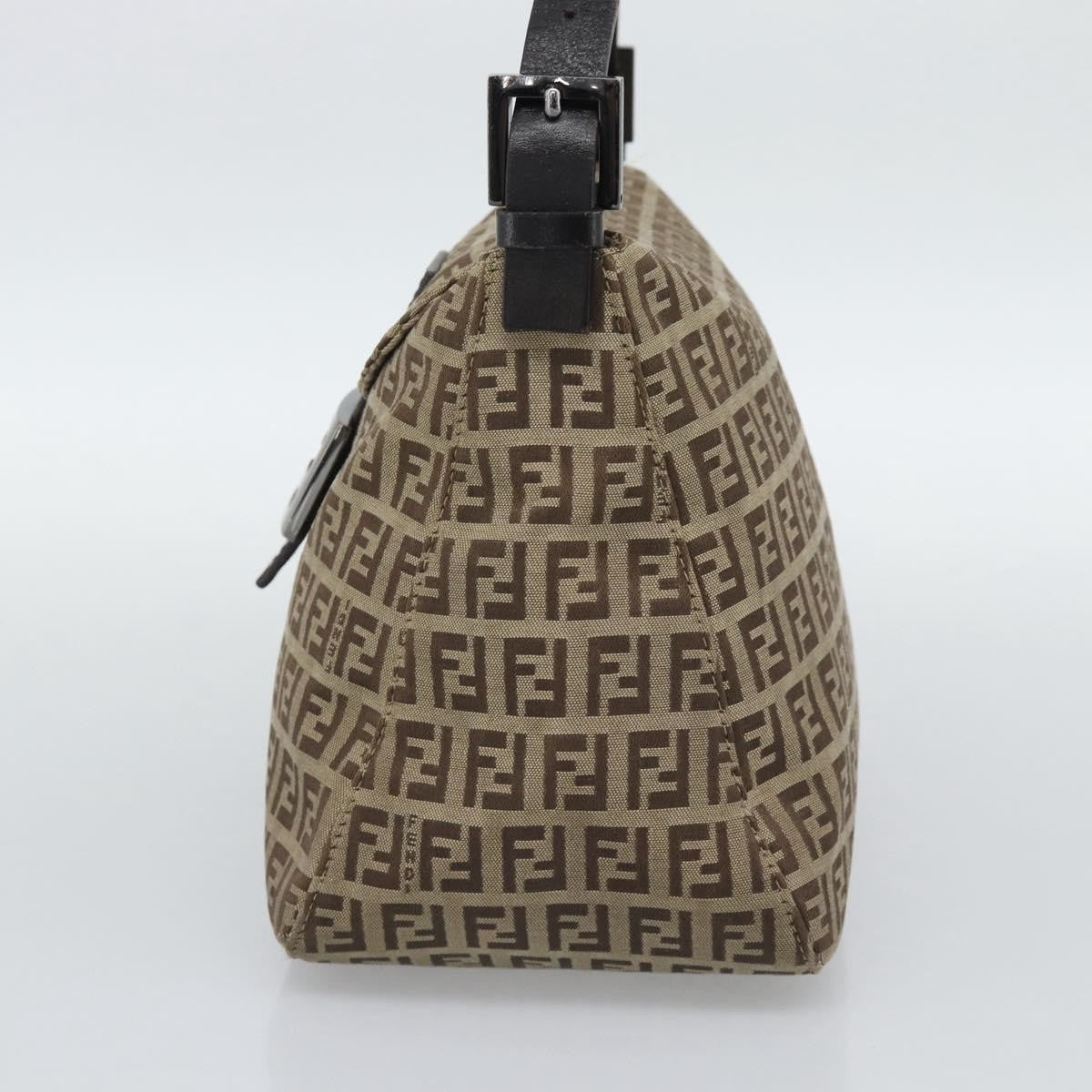 Fendi Mamma Baguette Canvas Beige Canvas Handbag (Pre-Owned)