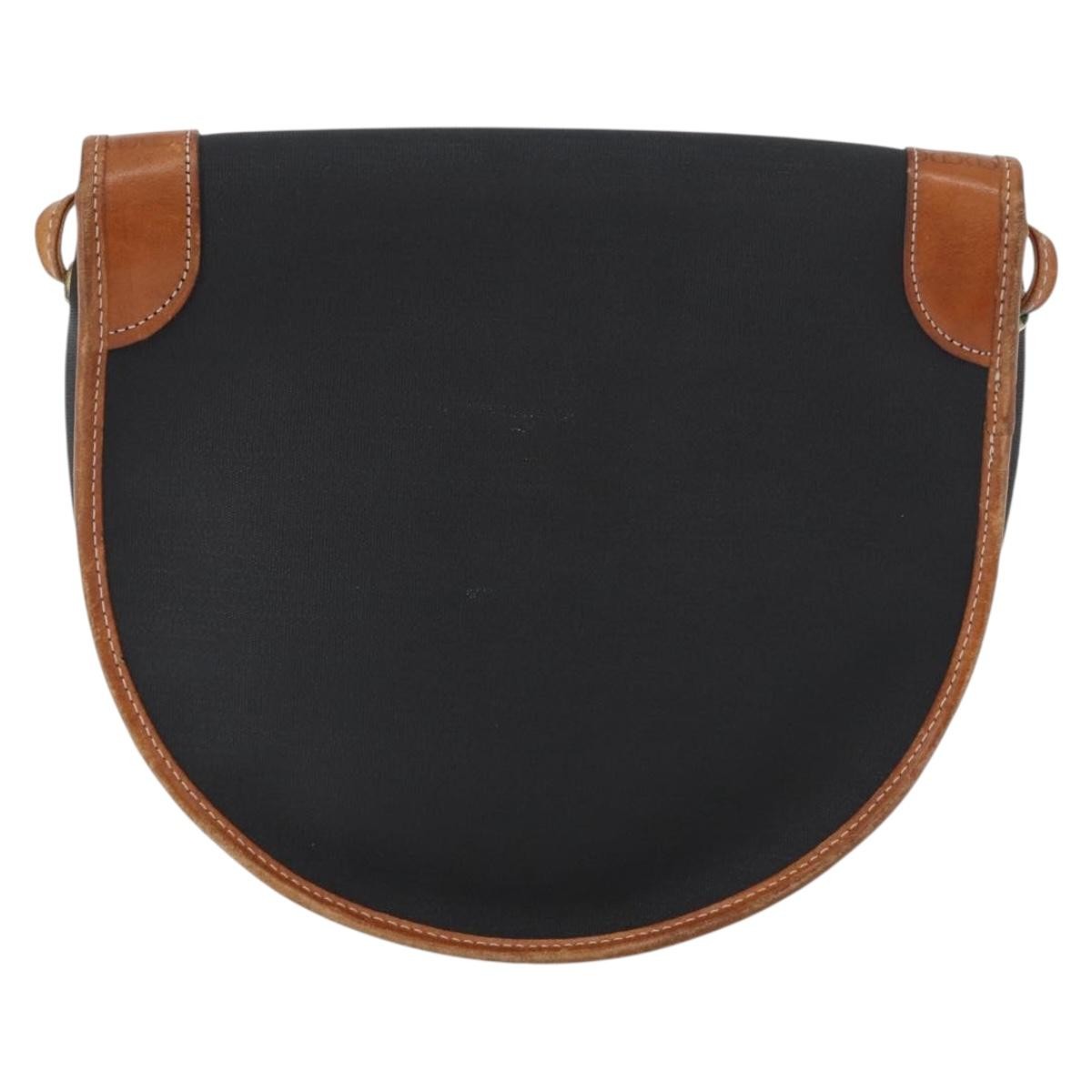 Christian Dior Vintage Canvas Black Canvas Shoulder Bag Bag (Pre-Owned)