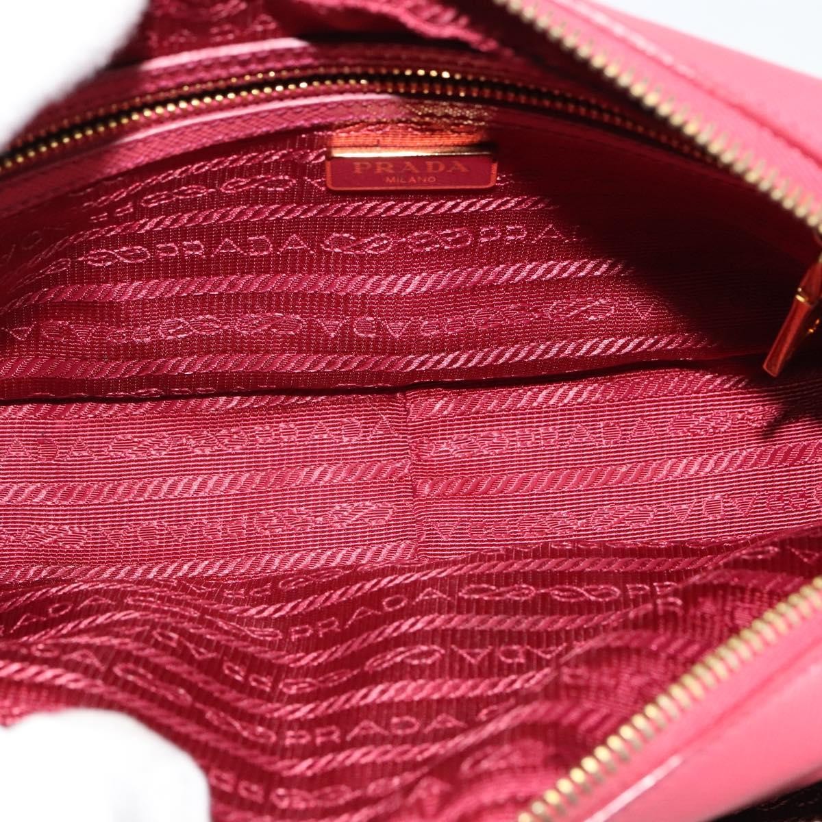Prada Front Pocket Saffiano Leather Pink Leather Shoulder Bag Bag (Pre-Owned)