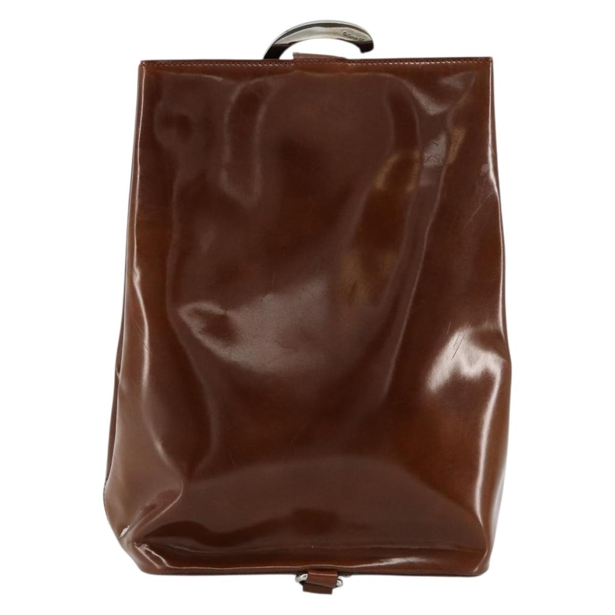 Cartier Panthère Shoulder Patent Leather Brown Patent_Leather Shoulder Bag Bag (Pre-Owned)