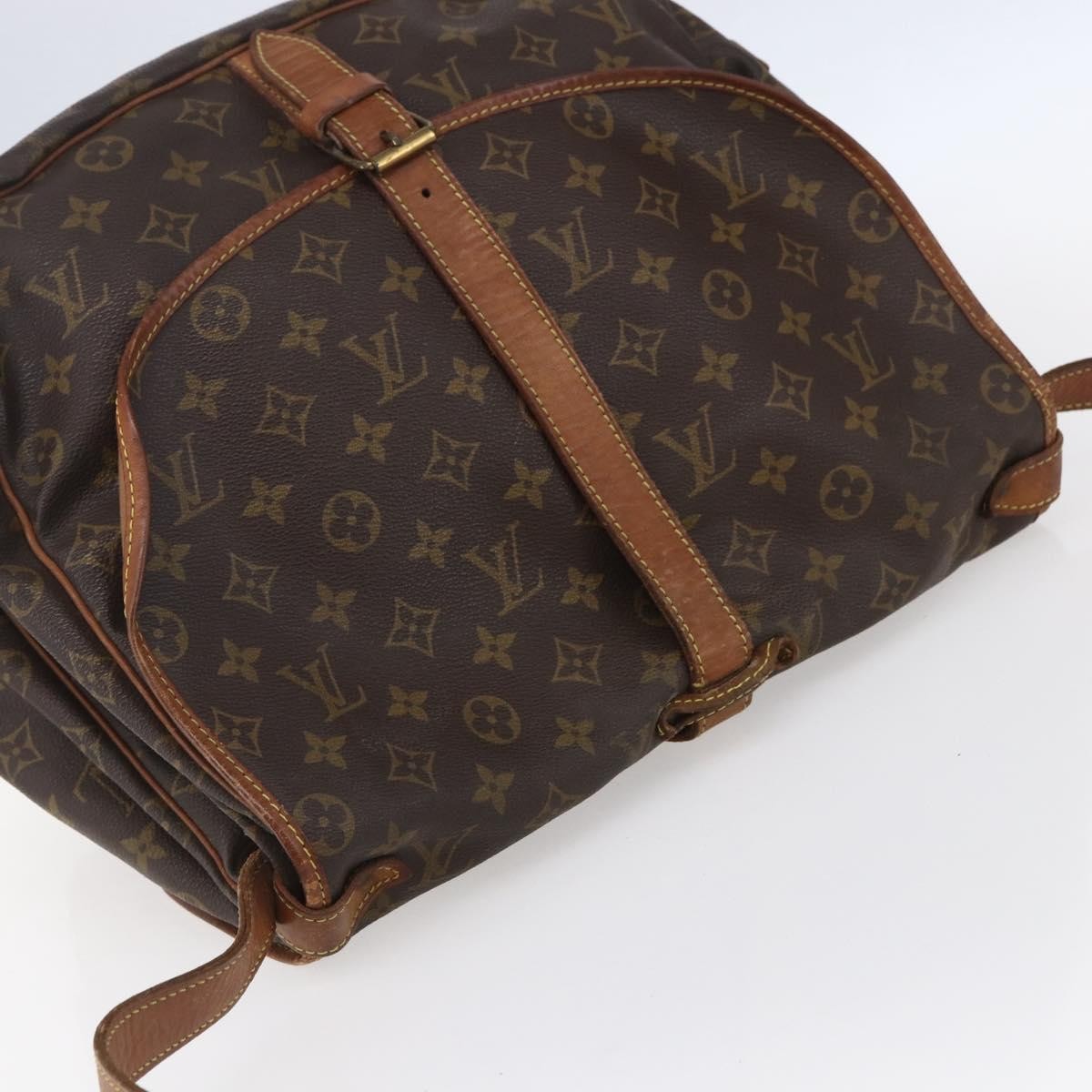 Louis Vuitton Saumur Monogram Canvas Brown Canvas Shoulder Bag Bag (Pre-Owned)
