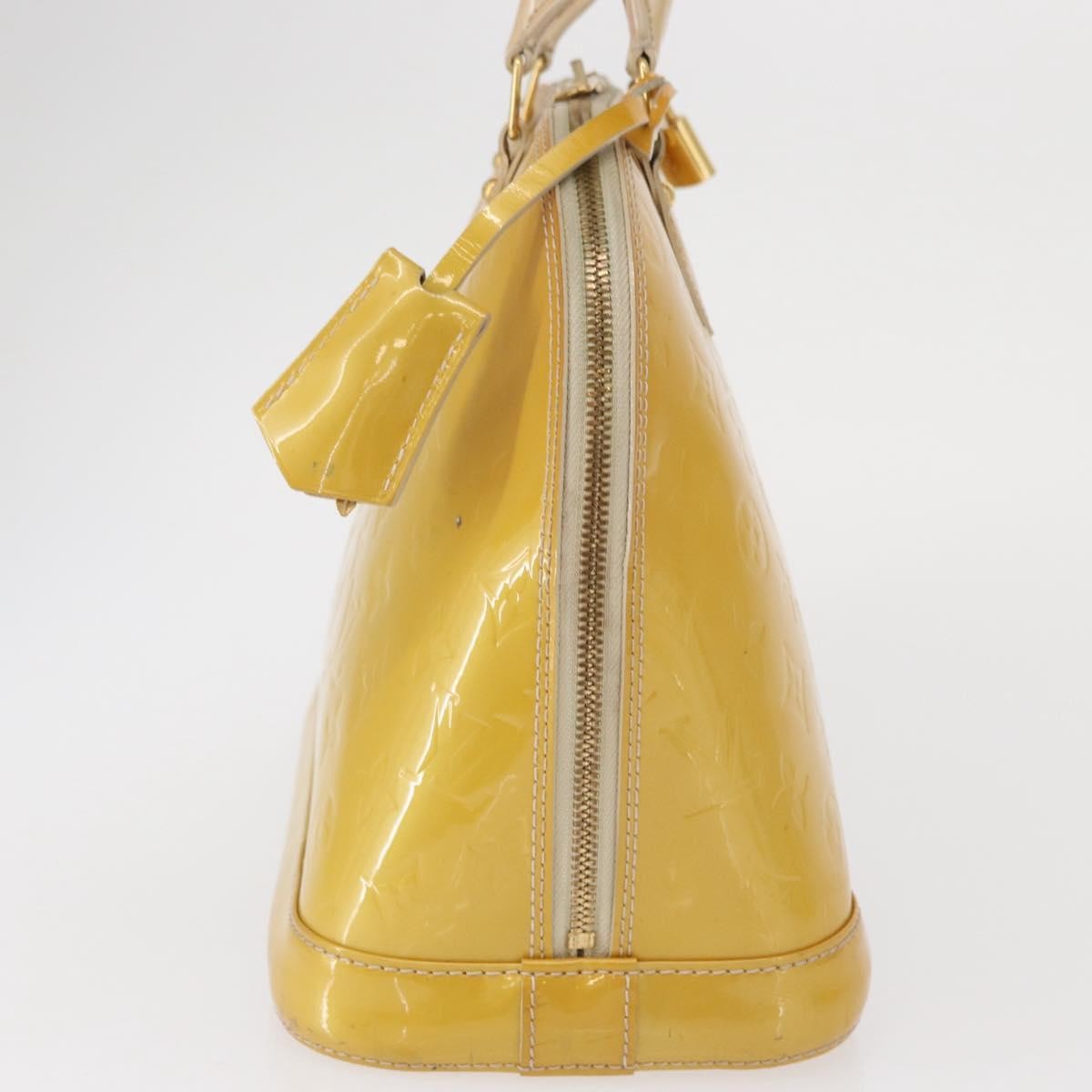 Louis Vuitton Alma Patent Leather Yellow Patent_Leather Handbag (Pre-Owned)
