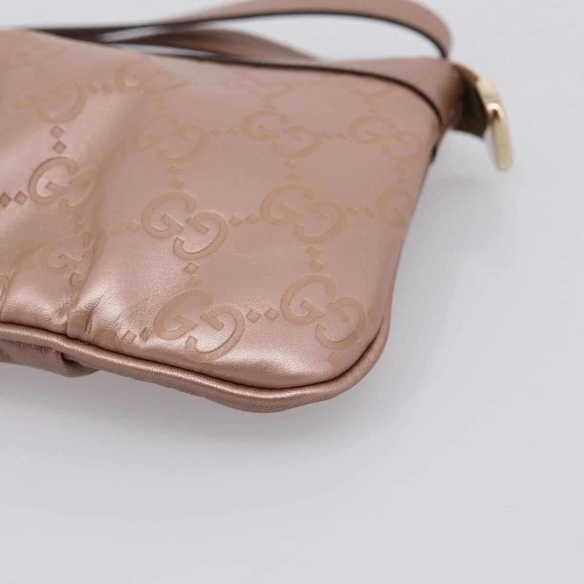 Gucci Heart Wristlet Guccissima Leather Pink Leather Clutche & Pouche Bag (Pre-Owned)