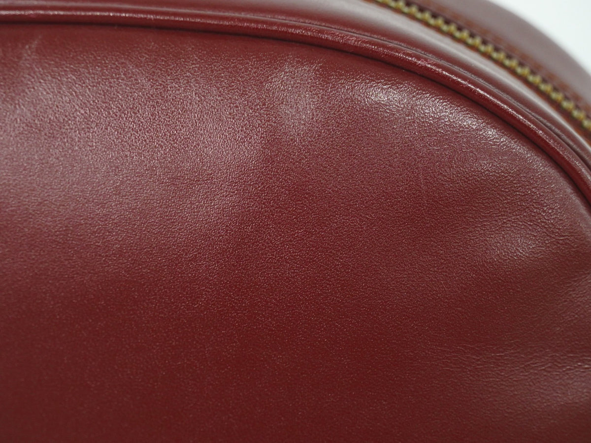 Cartier Must De Cartier Leather Burgundy Leather Shoulder Bag Bag (Pre-Owned)