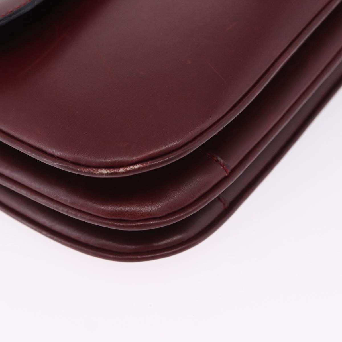 Celine Shoulder Leather Burgundy Leather Shoulder Bag Bag (Pre-Owned)