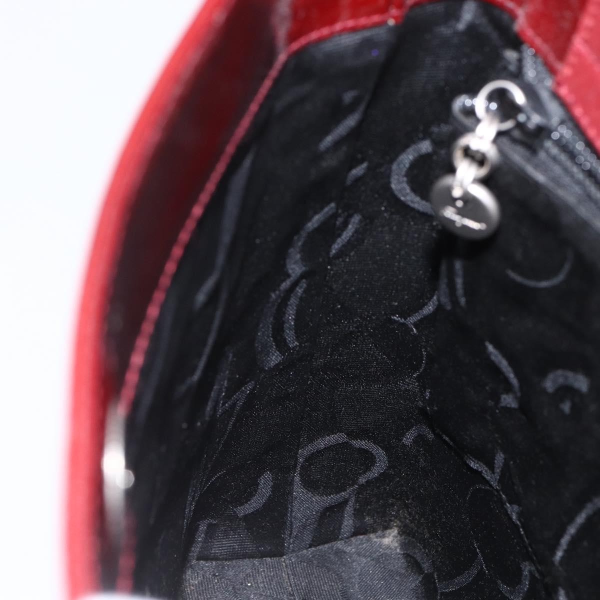 Salvatore Ferragamo Vala Patent Leather Red Patent_Leather Shoulder Bag Bag (Pre-Owned)