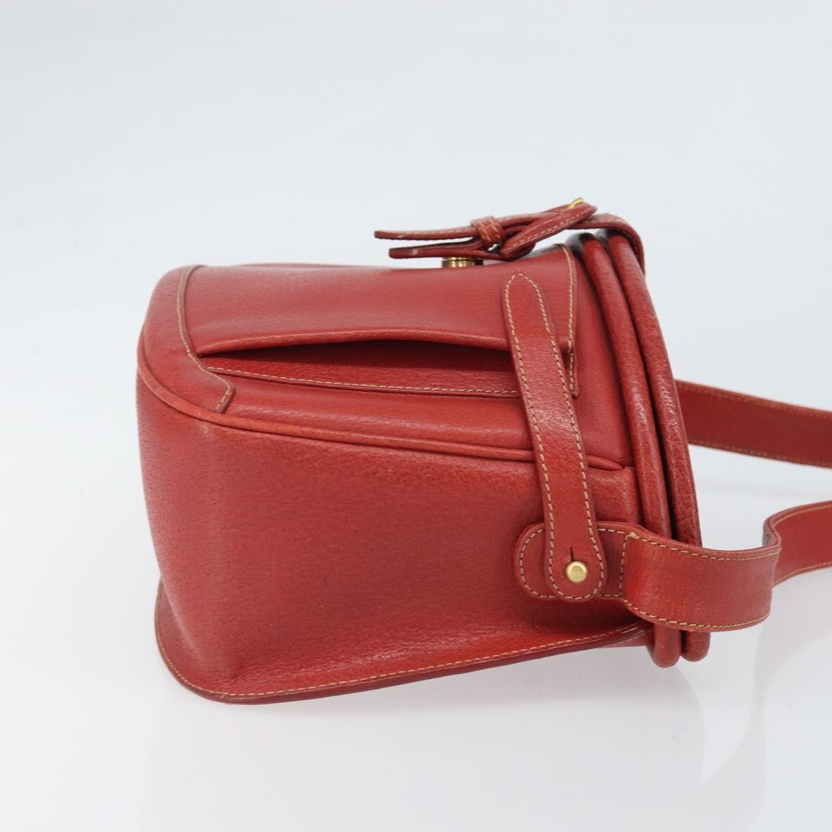 Gucci Vintage Leather Red Leather Shoulder Bag Bag (Pre-Owned)
