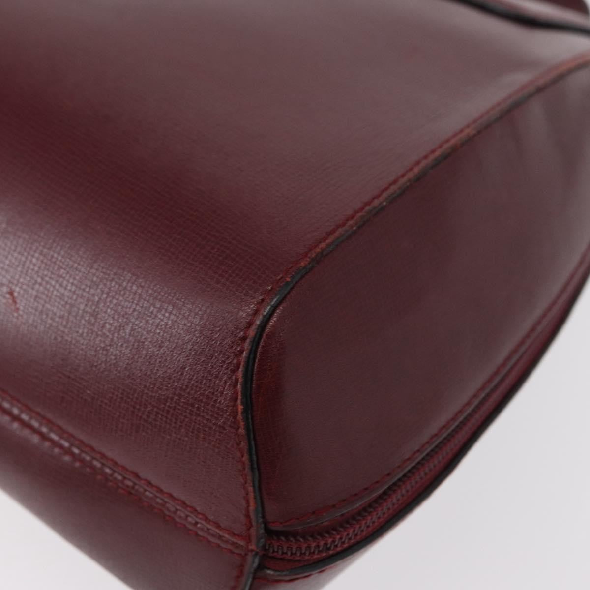Cartier Happy Birthday Leather Burgundy Leather Backpack Bag (Pre-Owned)