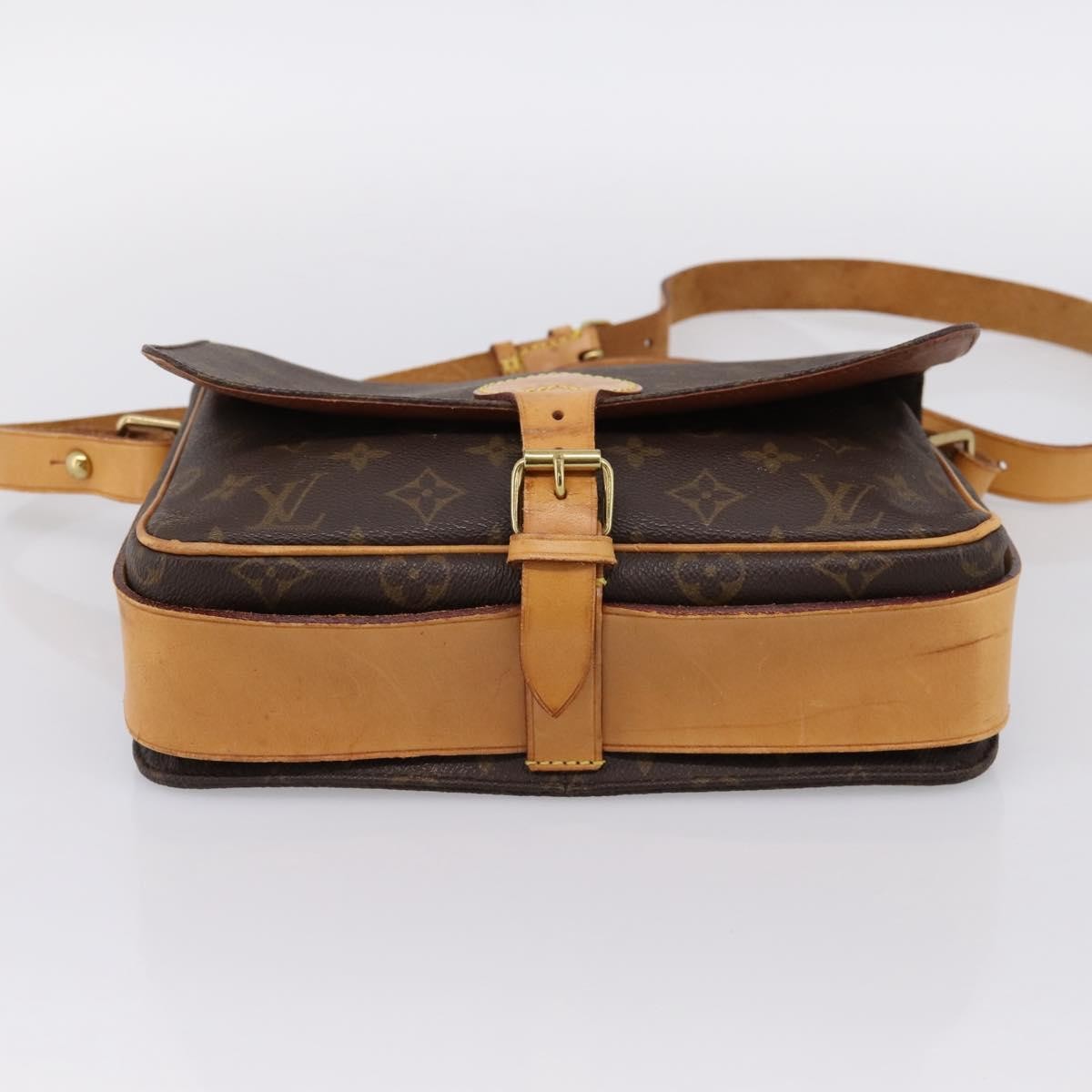 Louis Vuitton Cartouchiere Monogram Brown Canvas Shoulder Bag Bag (Pre-Owned)