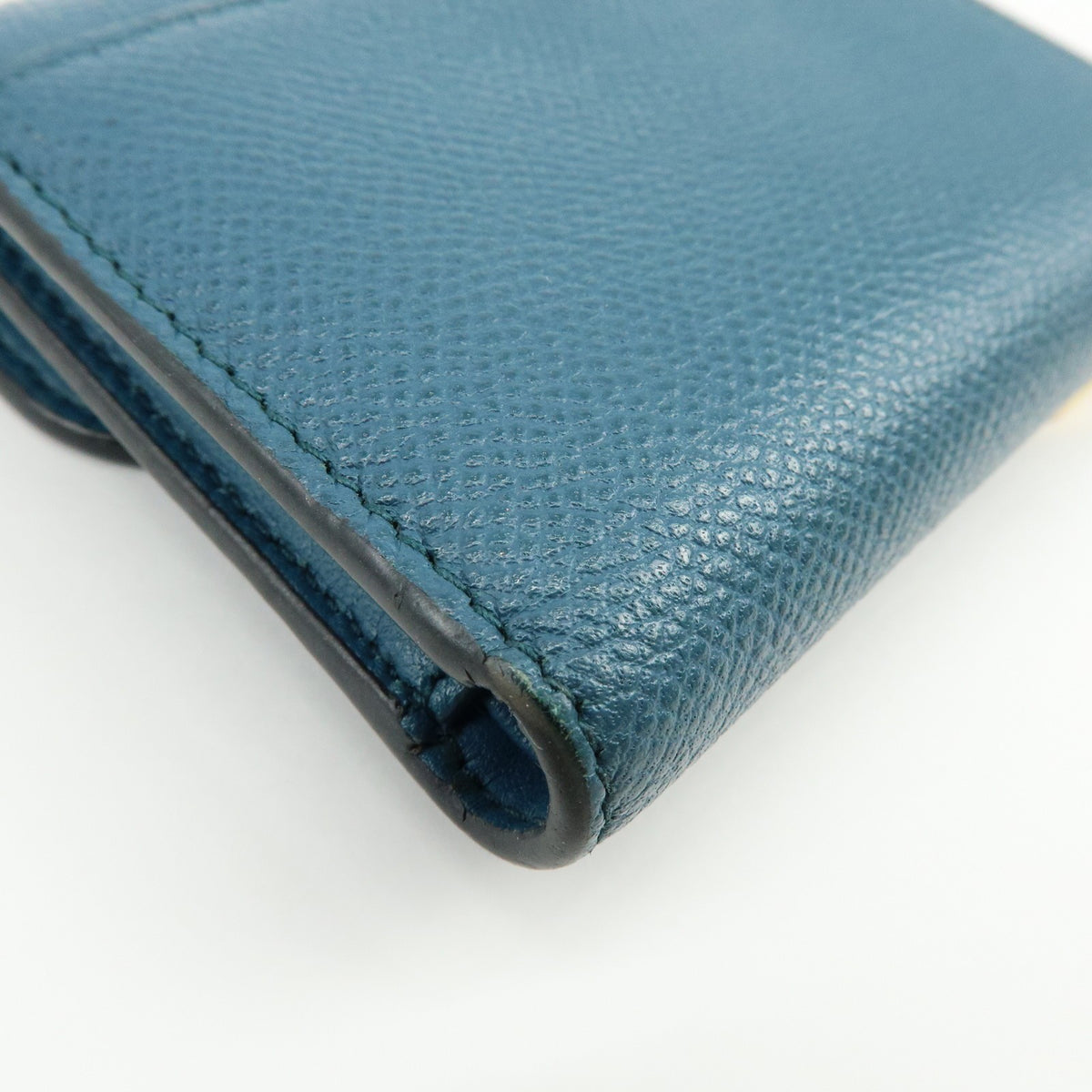 Christian Dior Saddle Flap Leather Blue Leather Wallets Accessory (Pre-Owned)