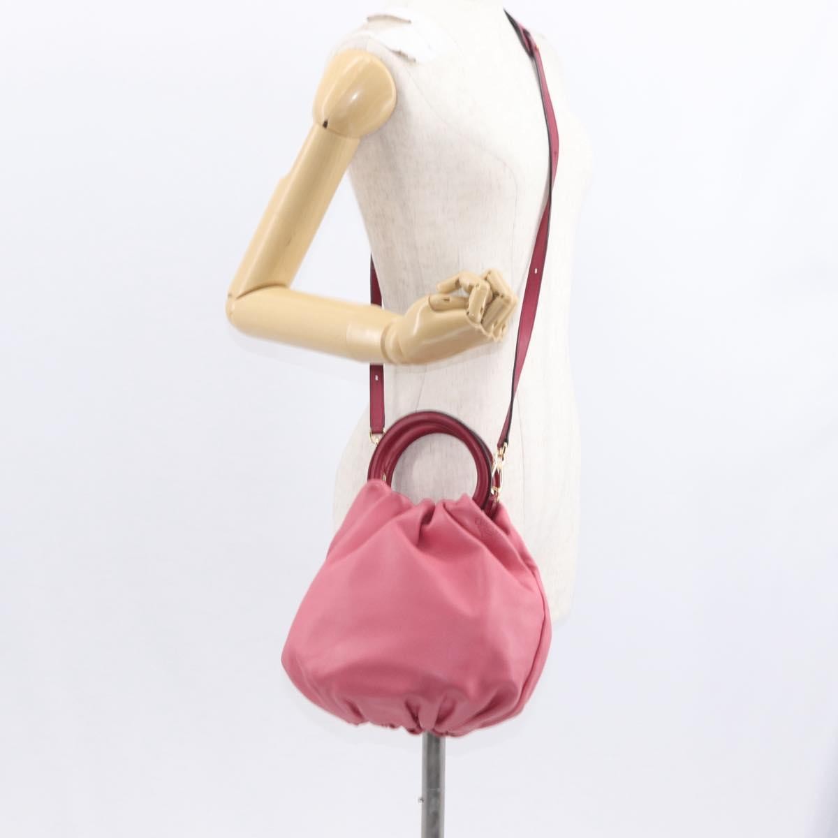 Loewe Bounce Lambskin Pink Leather Handbag (Pre-Owned)