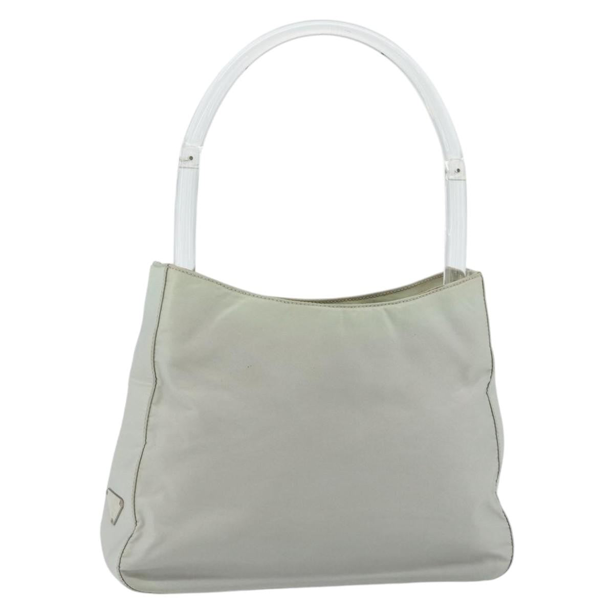Prada Resin Handle Tessuto Clear Nylon Shoulder Bag Bag (Pre-Owned)