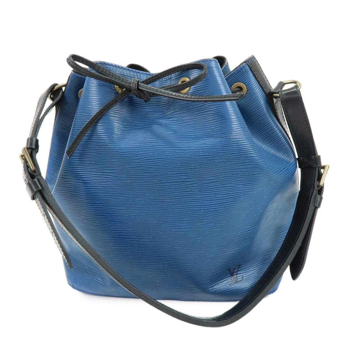 Louis Vuitton Bicolor Petit Noe Epi Leather Blue Leather Handbag (Pre-Owned)