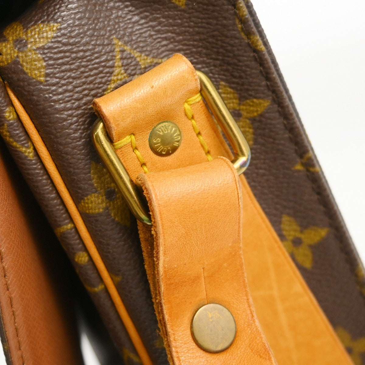 Louis Vuitton Cartouchiere Monogram Canvas Brown Canvas Shoulder Bag Bag (Pre-Owned)