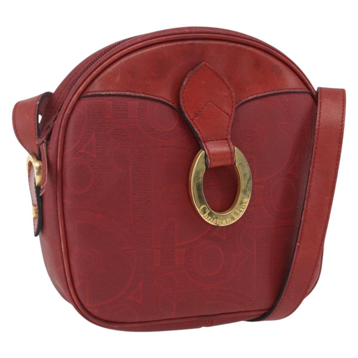 Christian Dior Vintage Trotter Canvas Red Canvas Shoulder Bag Bag (Pre-Owned)