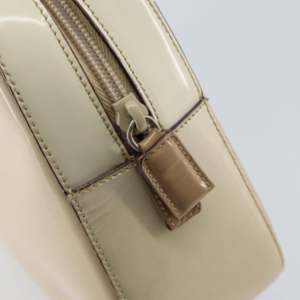 Prada Re-Edition 1995 Patent Leather Beige Patent_Leather Handbag (Pre-Owned)