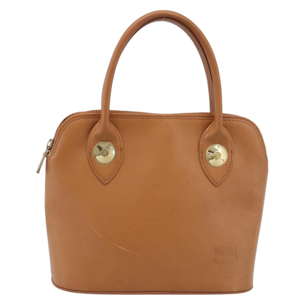 MCM Vintage Leather Brown Leather Handbag (Pre-Owned)