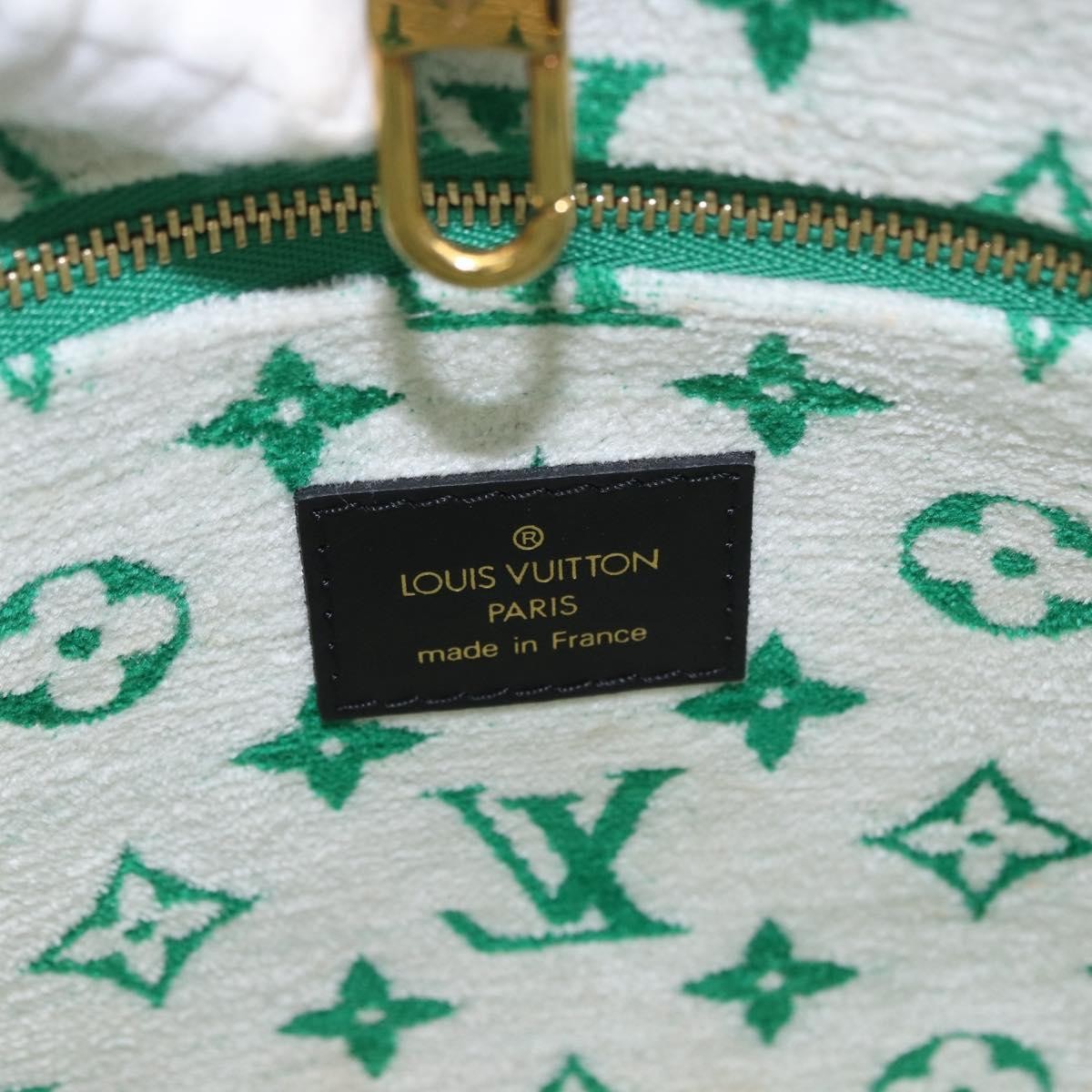 Louis Vuitton Onthego Lv Match Monogram Jacquard Velvet Green Canvas Tote Bag Bag (Pre-Owned)