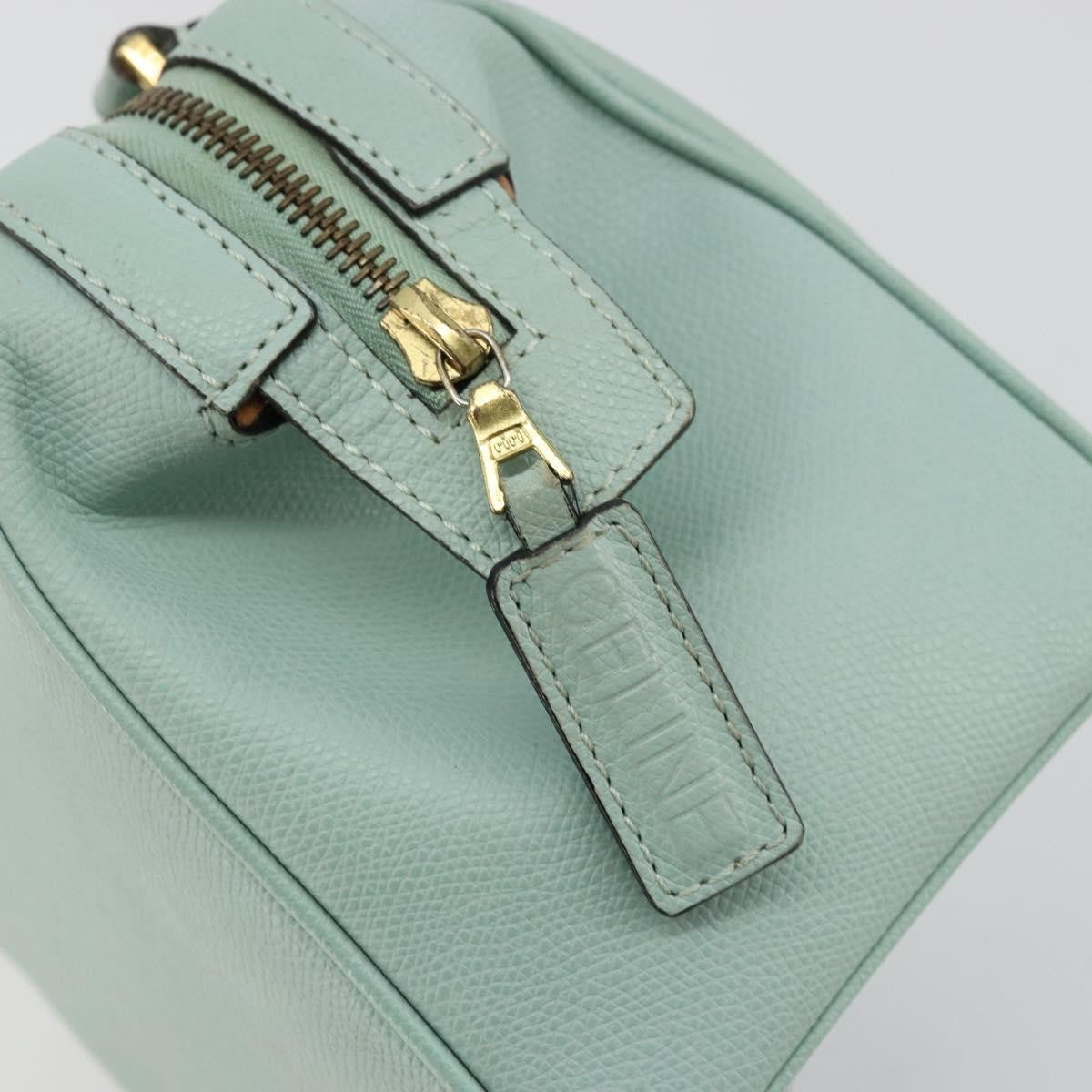 Celine Vintage Leather Blue Leather Handbag (Pre-Owned)