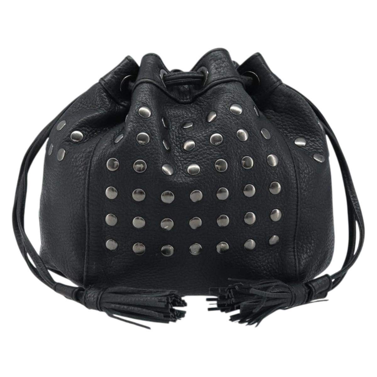 Burberry Blue Label Leather Black Leather Shoulder Bag Bag (Pre-Owned)