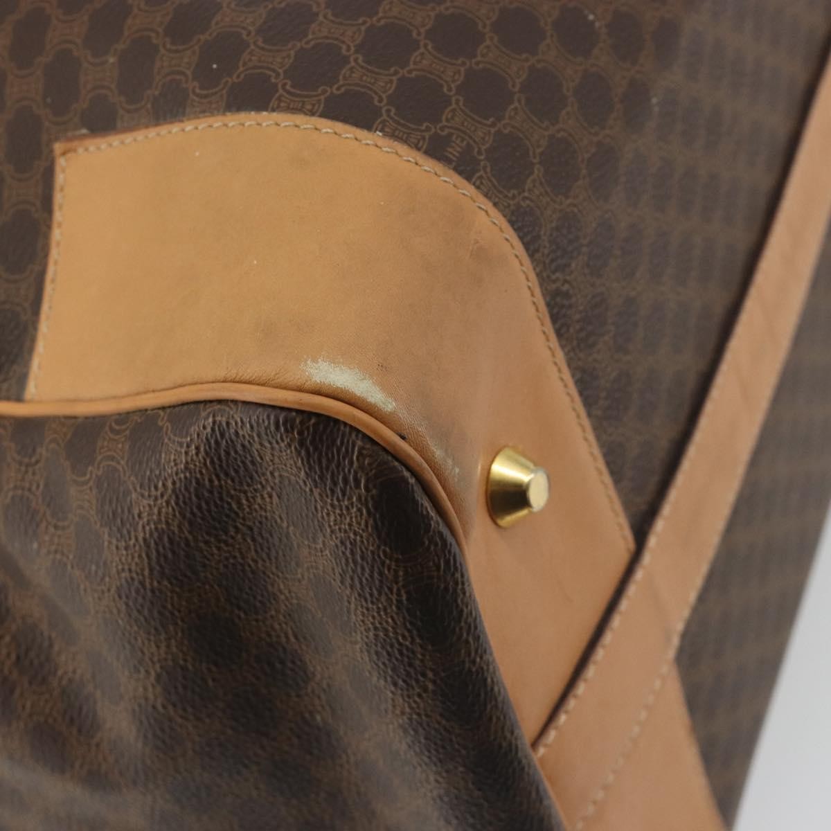 Celine Boston Macadam Canvas Brown Pvc Travel Bag Bag (Pre-Owned)