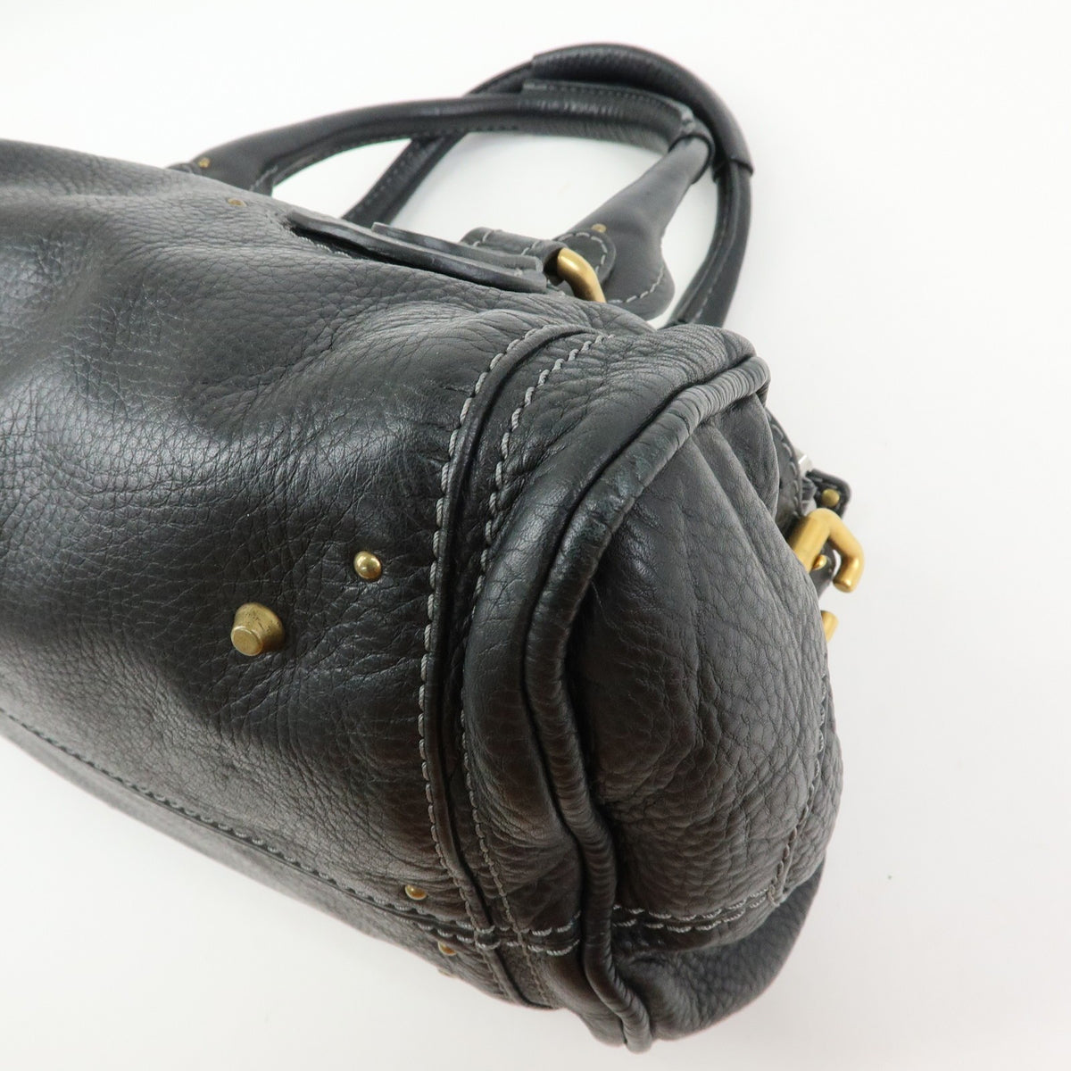 Chloe Paddington Body Leather Black Leather Handbag (Pre-Owned)