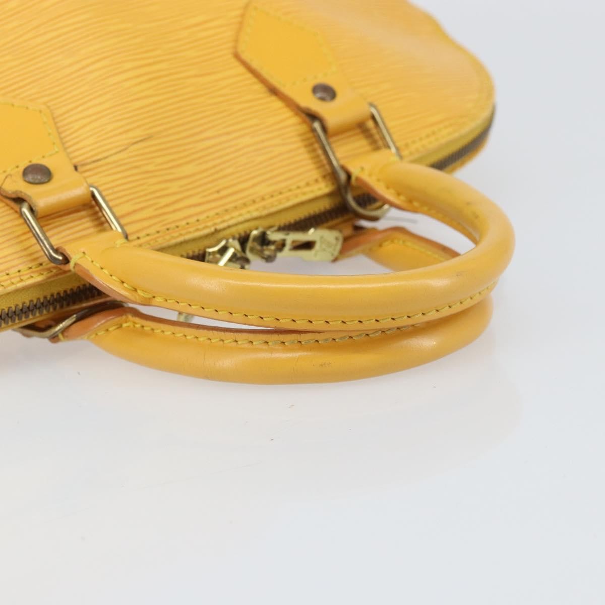 Louis Vuitton Alma Epi Leather Yellow Leather Handbag (Pre-Owned)