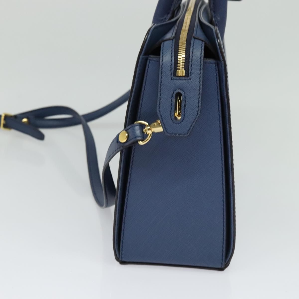 MCM Vintage Leather Blue Leather Handbag (Pre-Owned)