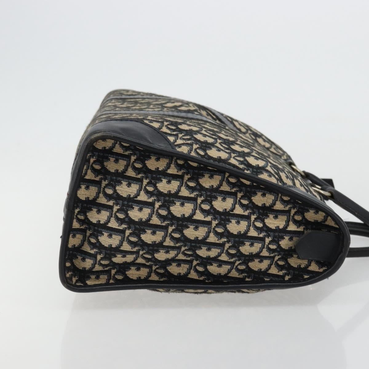 Christian Dior Vintage Trotter Boston Diorissimo Canvas Navy Canvas Handbag (Pre-Owned)