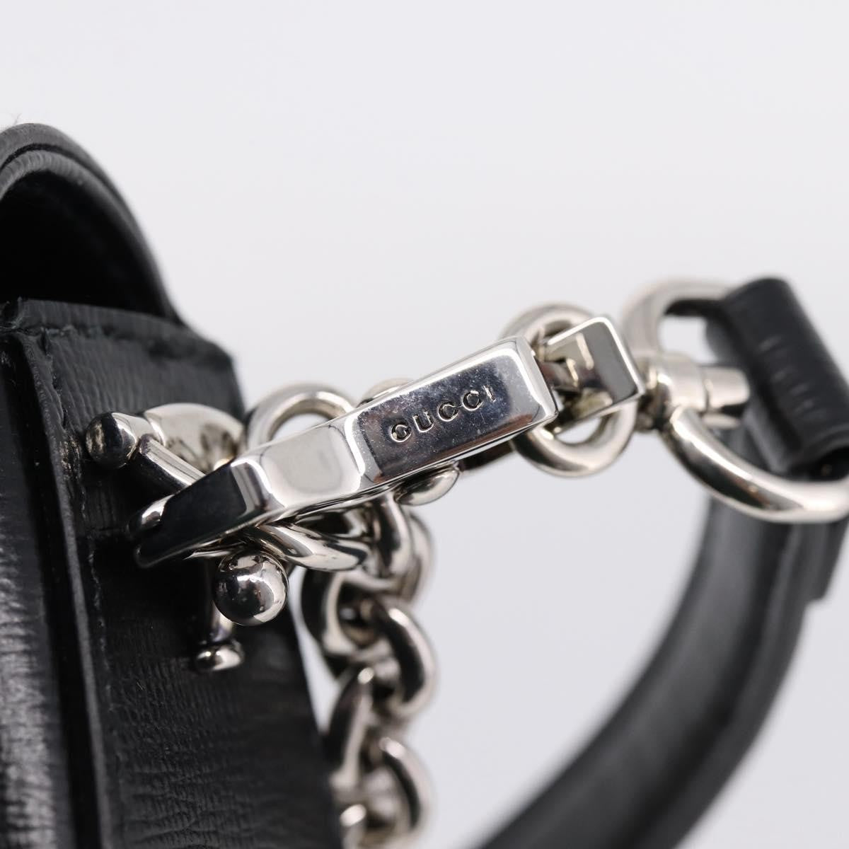 Gucci Horsebit 1955 Asymmetric Leather Black Leather Shoulder Bag Bag (Pre-Owned)