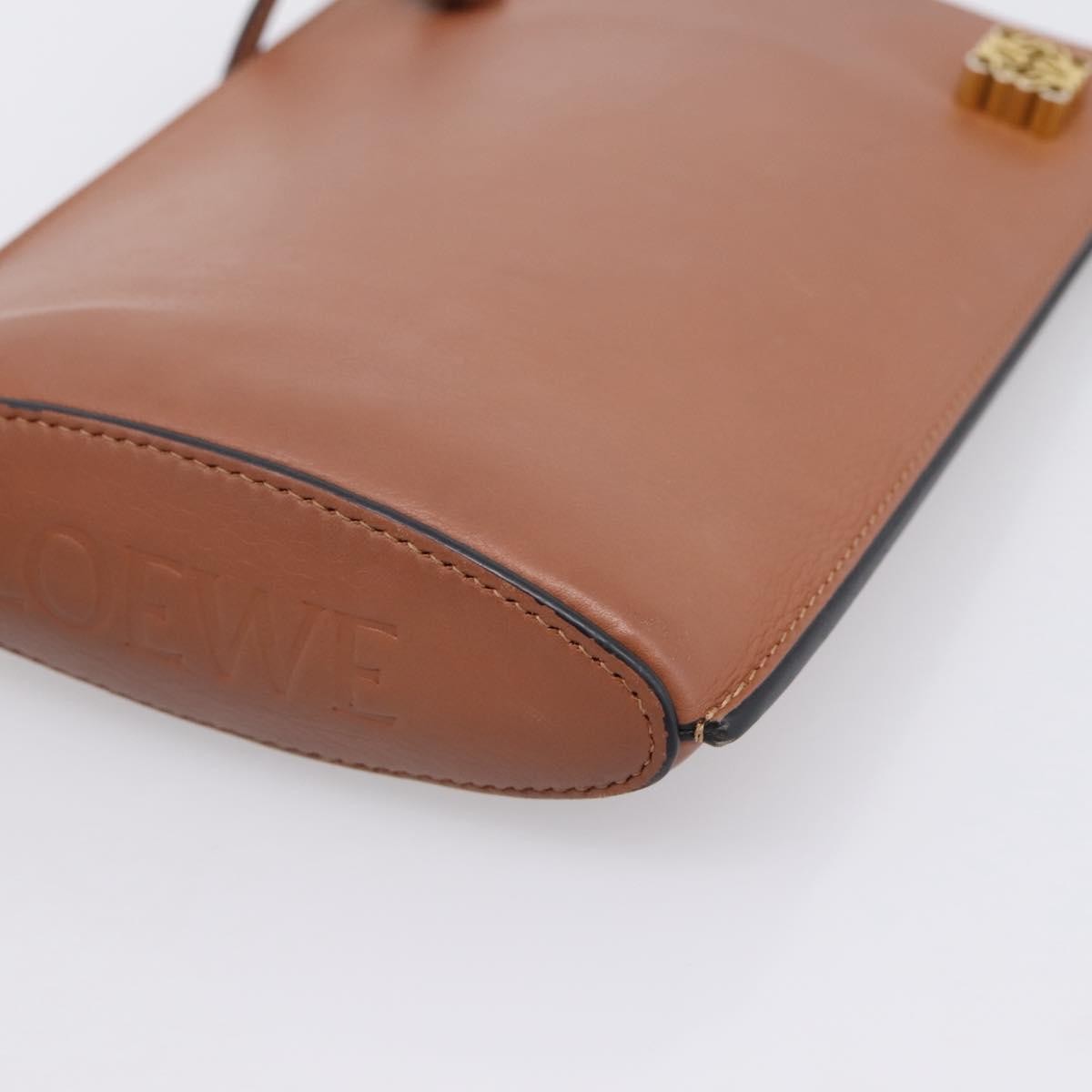 Loewe Dice Pocket Leather Brown Leather Crossbody Bag Bag (Pre-Owned)