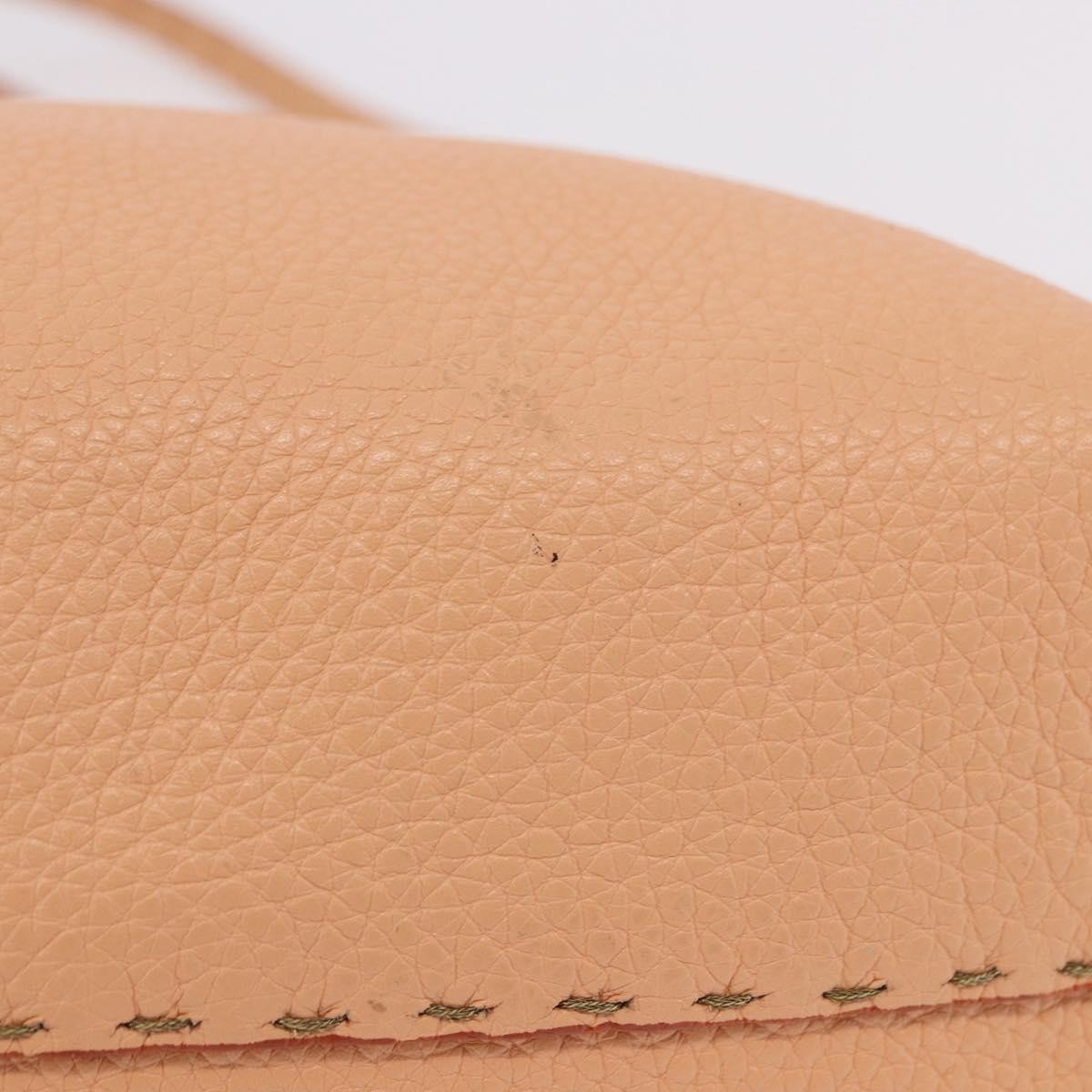 Fendi Selleria Carla Leather Orange Leather Tote Bag Bag (Pre-Owned)