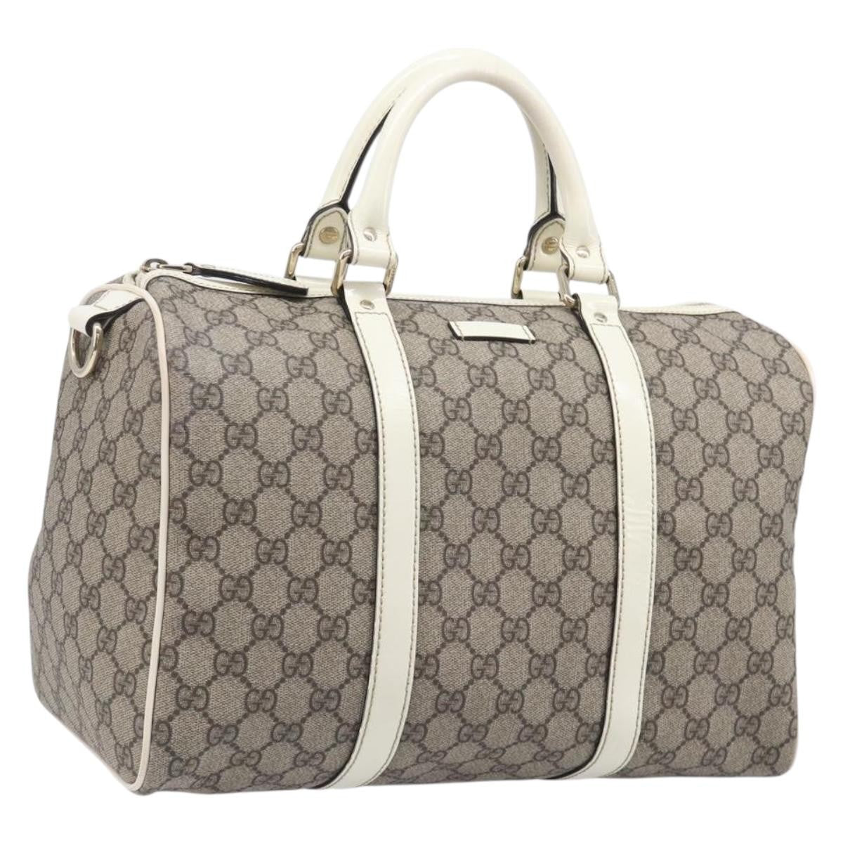 Gucci Joy Boston Gg Coated Canvas Beige Pvc Handbag (Pre-Owned)