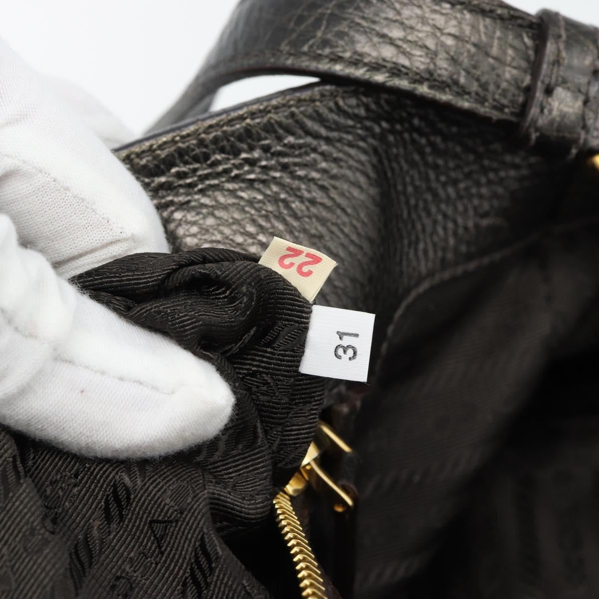 Prada Braided Handle Open Tote Vitello Daino Gold Leather Tote Bag Bag (Pre-Owned)