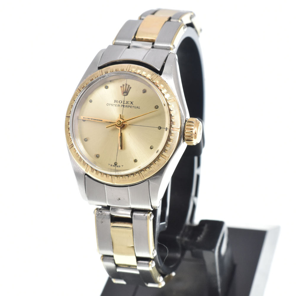 Rolex Oyster Perpetual Automatic Yellow Gold With Diamond Markers Watch (Pre-Owned)