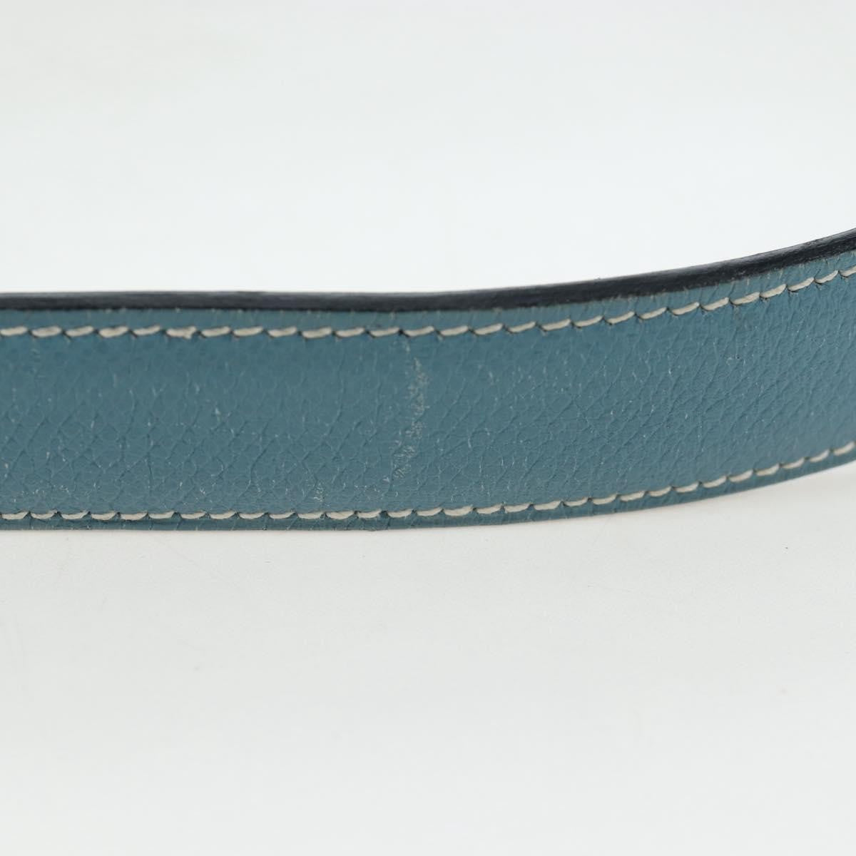 Hermes Trim Clemence Blue Leather Shoulder Bag Bag (Pre-Owned)