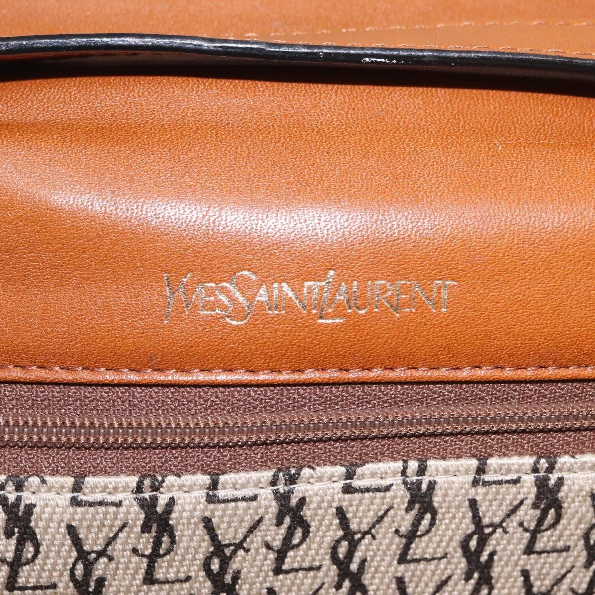 Saint Laurent Vintage Shoulder Bag Leather Brown Leather Shoulder Bag Bag (Pre-Owned)