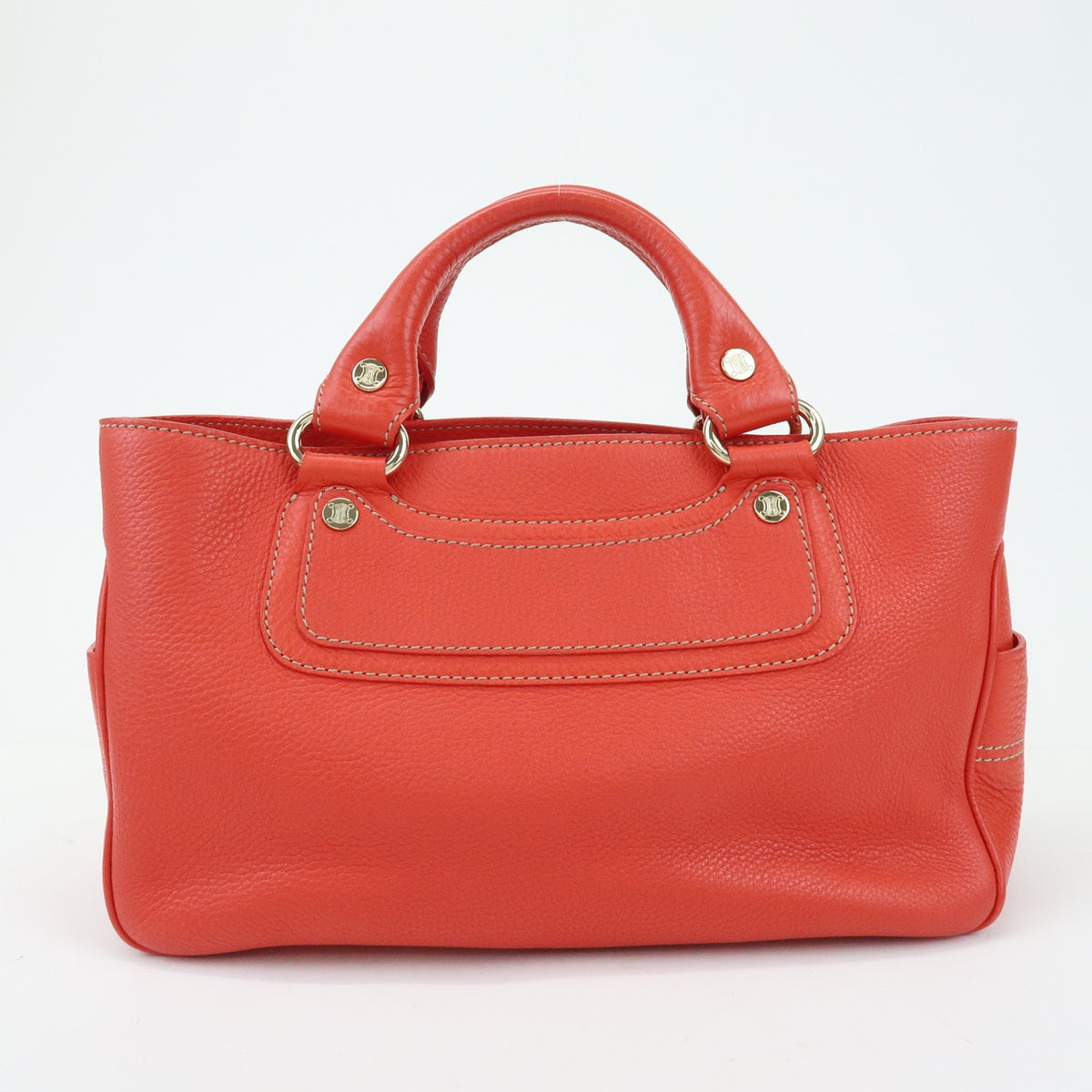 Celine Boogie Calfskin Red Leather Handbag (Pre-Owned)