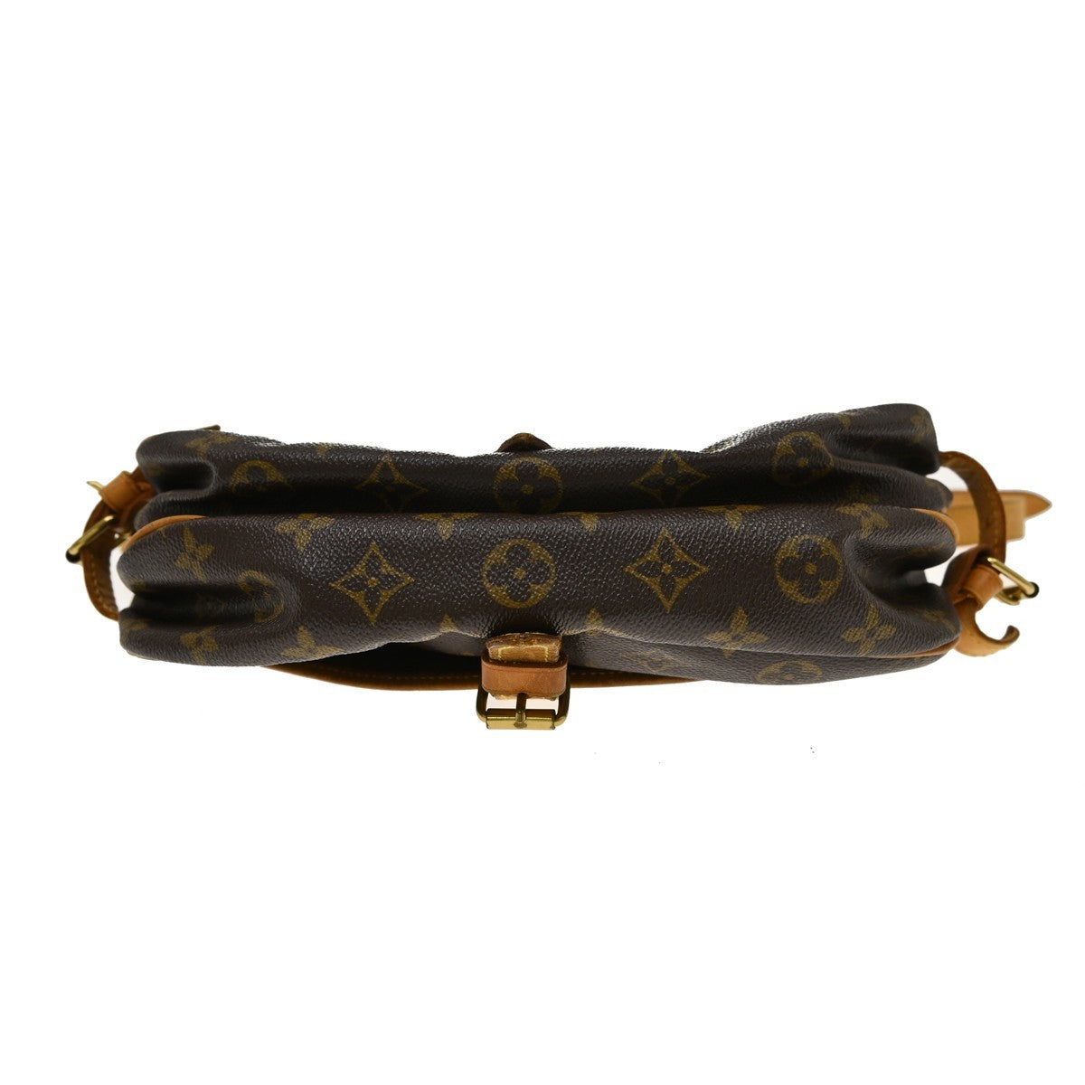 Louis Vuitton Saumur Monogram Brown Canvas Shoulder Bag Bag (Pre-Owned)